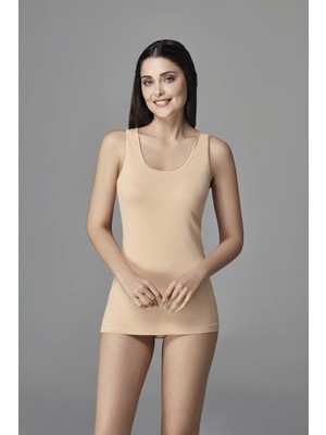 Dagi Kadın Atlet Ten Esnek Kumaşlı Geniş Yaka Tasarım Konforlu Kullanım 42 Beden