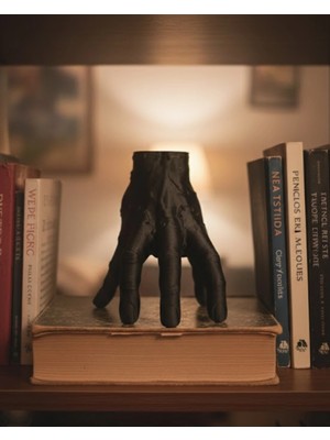 MiraLive 3D Siyah El Tasarım Dekor 27X22 cm Büyük Boy Statement Obje