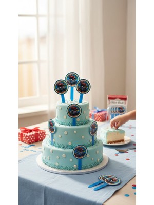 Cadde Süs Hot Wheels Temalı Yeni Nesil Pasta Üstü Karakter Set Süs 10'lu