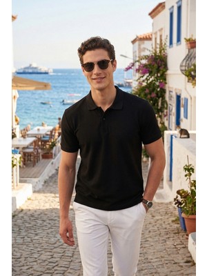 Buratti Pamuklu Kısa Kollu Düğmeli Polo T Shirt Erkek Polo T Shirt 5904049