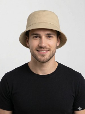 Gonca Şapka Yazlık Bucket Model Pamuklu Gabardin Kumaş Kova Şapka