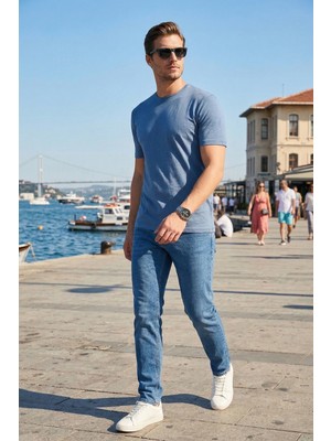 Buratti Dar Kalıp Düşük Bel Dar Paça Kot Pantolon Erkek Kot Pantolon 1115C69NAPOLI
