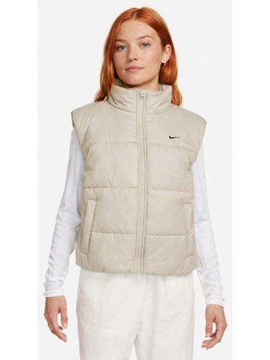 Nike Therma Fit Synthetic Fill Womens Vest Sentetik Dolgulu Kadın Yelek Krem