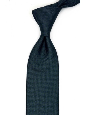 Kravatkolik Yeşil Puantiye Desen Mendilli Klasik Kravat KK13539