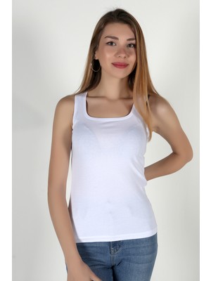 Teen Blood Kadın Beyaz Kare Yaka Askılı Body