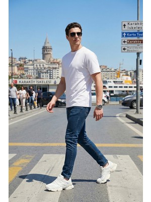 Buratti Dar Kalıp Düşük Bel Dar Paça Jeans Erkek Kot Pantolon 1115C55NAPOLI