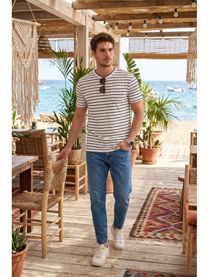 Buratti Pamuklu Normal Bel Daralan Paça Pantolon Erkek Kot Pantolon 5901C72MILANO