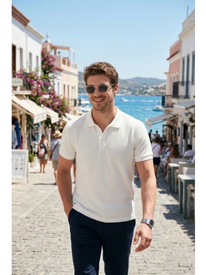 Buratti Pamuklu Kısa Kollu Düğmeli Polo T Shirt Erkek Polo T Shirt 5904049