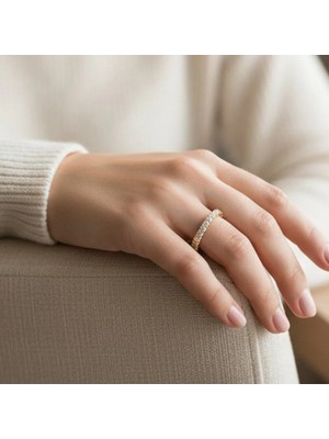 Xuping Jewelry Stil Incisi/xupıng Jewelry Asimetrik Damla Zirkon Taşlı Yüzük