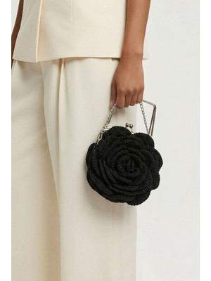 Victoria Shoes Gül Çanta Siyah