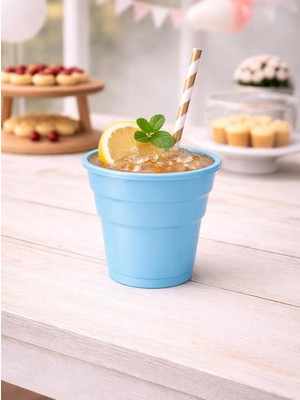 Parti Adresi Plastik Bardak Açık Mavi Renk 25'Li