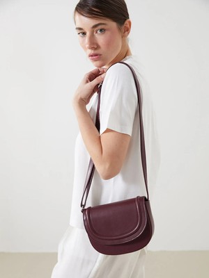 LC Waikiki Lcw Accessorıes Bordo Deri Görünümlü Kadın Omuz Çantası