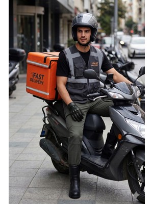 Buratti Normal Kalıp Lastikli Bel Su Itici Düz Paça Trekking ve Kurye Pantolon Erkek Pantolon 693288