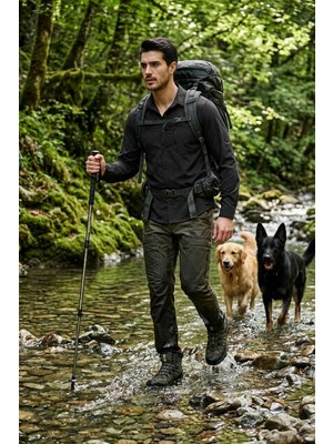 Buratti Trekking ve Su Itici  Klasik Yaka Uzun Kollu Cepli Gömlek Erkek Gömlek 693820