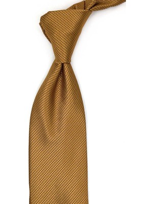 Kravatkolik Sarı Nokta Desen Mendilli Klasik Kravat KK13456