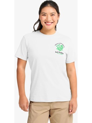Jack Wolfskin  Carefree  Kadın T-Shirt - Beyaz