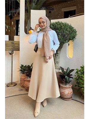 Dip Moda Kadın Bağlamalı Tesettür Etek RY075