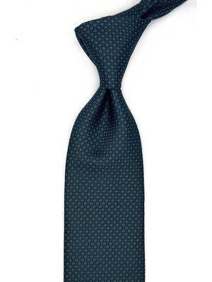 Kravatkolik Yeşil Nokta Desen Mendilli Klasik Kravat KK13647