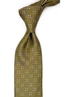 Kravatkolik Yeşil Küçük Desen Mendilli Klasik Kravat KK13674