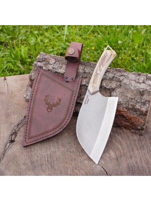 Köse Mehmet Almazan Model - N609 Çelik - Geyik Boynuzu Sap - 25 cm