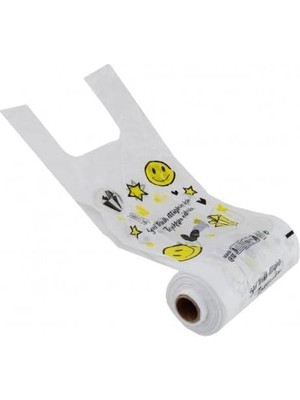 Nacario Baskılı Rulo Atlet Market Manav Poşet Büyük Boy 80 Adet