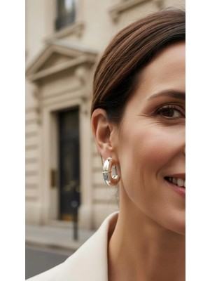Theory Jewelry Paris Küpe | Çelik Kadın Küpe | Minimal Küpe | Kararma Yapmaz | Alerji Yapmaz | Şık Küpe