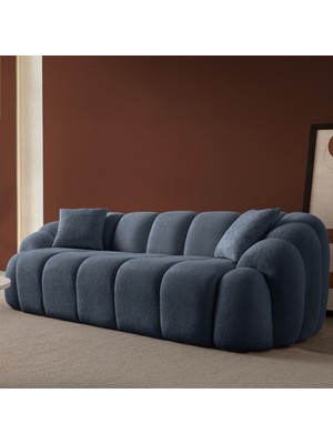 Eymense Bubble Üçlü Koltuk Lacivert