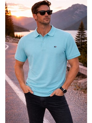 İnce Moda Giyim Erkek Basic Polo Yaka T-Shirt –  Slim Fit, Minimal Logo Detaylı (Çok Renkli Seri)