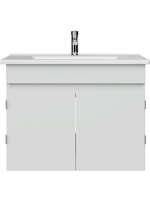 Creavit Flexio 65 cm Kapaklı Katlanabilir Lavabo Dolabı 270 Derece Beyaz Set