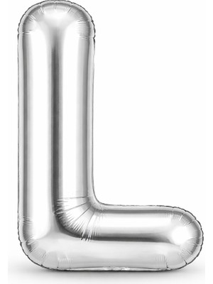 Eng Parti Dünyası L Harfi - Gümüş Folyo Harf Balon 40 Inç