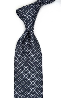 Kravatkolik Koyu Lacivert Motif Desen Mendilli Klasik Kravat KK13481