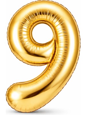 Eng Parti Dünyası Gold Rakam Folyo Balon 0–9 | Parlak Gold Doğum Günü ve Parti Balonu