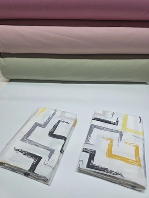 Pınarhome collection 100% Desenli Kumaş Ranforce Kapaklı Yastık Kılıfı --50X70CM--2 Adet (1 Çift)