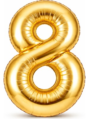 Eng Parti Dünyası Gold Rakam Folyo Balon 0–9 | Parlak Gold Doğum Günü ve Parti Balonu