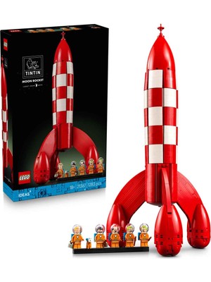 LEGO Ideas 21367 Tintin Ay Roketi 1283 Parça Yetişkinler İçin Şık Hediye ve Dekoratif Model