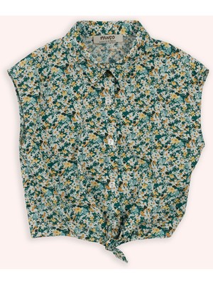 Panço Kız Bebek Desenli Gömlek