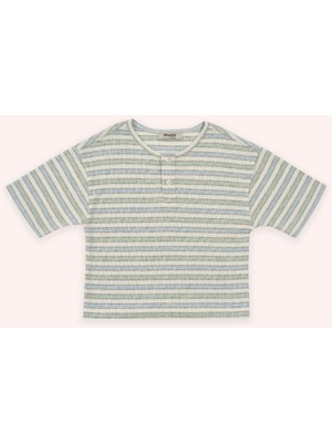 Panço Erkek Bebek Ekru Çizglii Tişört