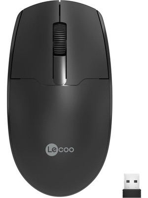 Kaia Life Lenovo Lecoo WS204 Kablosuz 1200DPI+3 Tuşlu Siyah Mouse