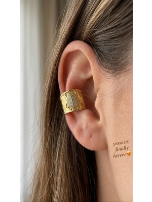 Theory Jewelry Skarabe Kıkırdak Küpe | Sıkıştırmalı Küpe | Deliksiz | Çelik Kadın | Kararma Yapmaz | Antialerjik