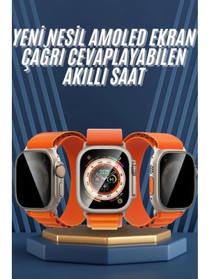 Teknodayım Ultra Max Kordon Kilitli Akıllı Saat Amoled Ekran Titreşimli Çağrı Cevaplayabilen