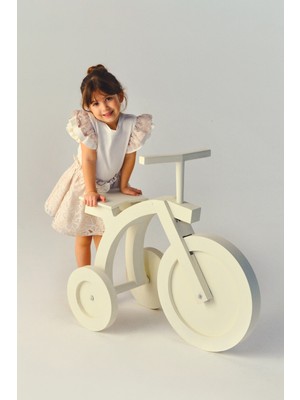 Panço Kız Bebek Yumuşak Dokulu Ekru Tişört