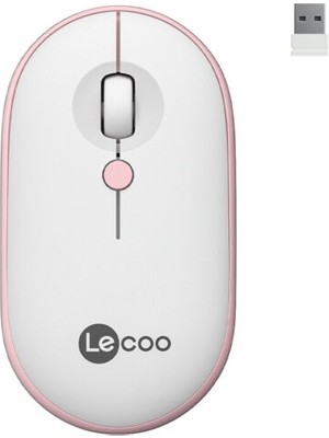 Kaia Life Lenovo Lecoo WS212 Kablosuz Optic 1600DPI Pembe Mouse