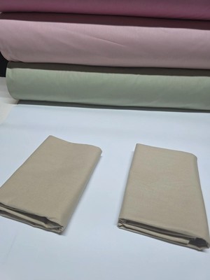Pınarhome collection 100% Pamuk Düz Kumaş Ranforce Kapaklı Yastık Kılıfı --50X70CM--2 Adet (1 Çift)