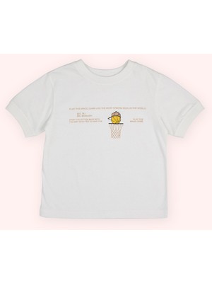 Panço Erkek Bebek Baskı Detaylı Ekru Tişört