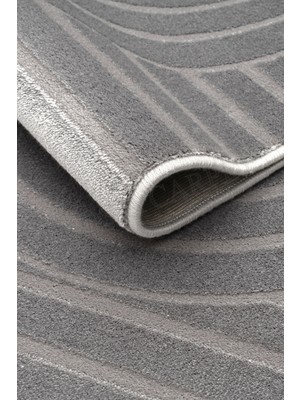 Ecosia NEHIR32 %100 Akrilik Antasit-Gri Parlak Iplik Makine Yolluk Mutfak Koridor Salon Yatak Odası Halısı