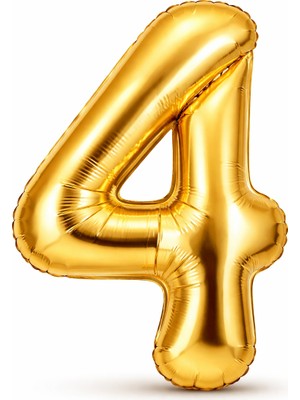 Eng Parti Dünyası Gold Rakam Folyo Balon 0–9 | Parlak Gold Doğum Günü ve Parti Balonu