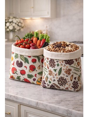 NUMI Naturals Premium Balmumu Kuruyemiş-Sebze Saklama Kesesi 2’li Set 30X30 cm