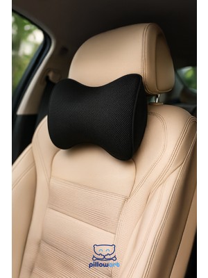 Pillowart Araba Baş Boyun Yastığı – Hafızalı Köpük, Nefes Alabilen Kumaş, Tüm Araçlara Uygun