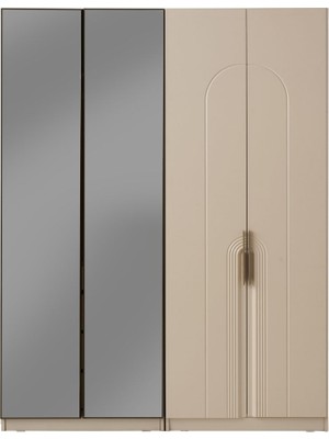 Doressa Falun 4 Kapılı Reflekte Camlı Gardırop