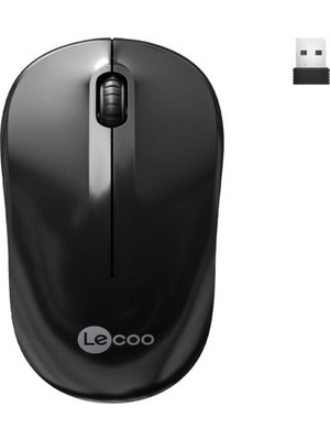 Kaia Life Lenovo Lecoo WS206 Kablosuz 1200DPI+3 Tuşlu Siyah Mouse